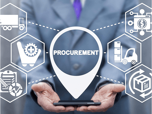 procurement and supply chain management concept display